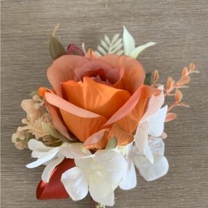 Burnt Orange Boutonnieres